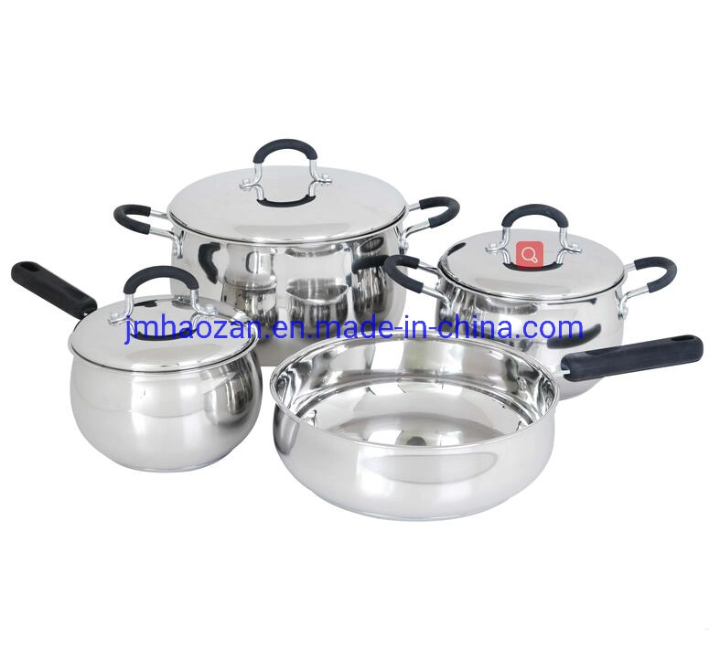 Stainless Steel #201 Apple Shaped Silicone Anti-Hot Handle Cookware